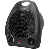 EDM Mini draagbare elektrische verwarming, model EDM 07220, zwart, 1000 - 2000 watt