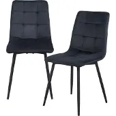 En.casa Eetkamerstoel set van 2 Lexnitz 89x44x45 cm zwart