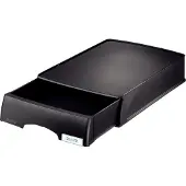 Leitz Plus Brievenbakje met lade 5210 A4 Zwart 25,5 x 37,6 x 7 cm