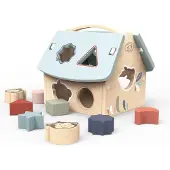 Speedy Monkey House-shaped Shape Sorter 8 Blocks Veelkleurig Kinderen