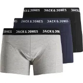 Jack & Jones Boxershorts 'JACAnthony' navy / grijs gemêleerd / zwart / wit