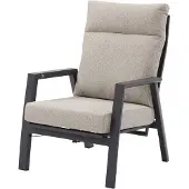 AVH-Collectie Barolo lounge tuinstoel verstelbaar aluminium antraciet