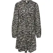 QS Jurk taupe / zwart / wit