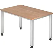 Hjh OFFICE PRO QUEO 12 S - 120x80 Walnoot Tafelhoogte I In hoogte verstelbaar
