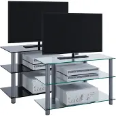 VCM TV meubel dressoir TV meubel TV plank aluminium glazen tafel Sindas