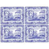 Spode Blue Italian placemats 4-pack Blauw-wit