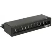 DeLOCK Desktop Patch Panel voor 12 Keystone modules / zwart