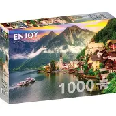 Enjoy Puzzle Hallstatt Town at Sunset, Austria Puzzel (1000 stukjes)
