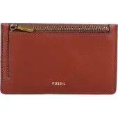 Fossil Sleutelgeval Kaarthoes Logan Zip Coin Brown Bruine