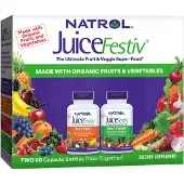Natrol JuiceFestiv – 2 bottles Fruits & Veggies (120 Capsules) - vitamines, multivitamines - multivitamines - multivitamines