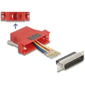 DeLOCK D-Sub 25 pin male to RJ45 female Assembly Kit red