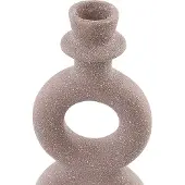 Beliani Kandelaar, Kandelaar porselein beige 23 cm NAOUSA