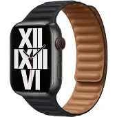 Apple Watch 38/40/41 mm Leather Link Horlogeband Middernacht - Small/Medium
