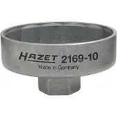 Hazet Oliefitersleutel 2169-10 · 3/8 inch (10 mm) vierkant hol · Buiten-14-kant-profiel · SW 74 mm