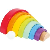 Small Foot - Houten Bouwblokken Regenboog, 9dlg.