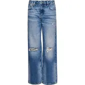 Superdry Dames Blauwe jeans met wijde pijpen (26/32), Casual, Biologisch katoen, Duurzaam W7011013A