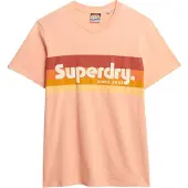 Superdry Shirt oranje / rosa / rood / wit