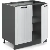 Vicco Fame-Line Wastafelkast – 80 cm met legplank, zonder werkblad Wit Landhuis