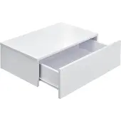 En.casa Wandplank met lade zwevend 46x30x15 cm wit glanzend