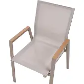 Beliani TIANO - Tuinstoel-Lichte houtkleur-Aluminium