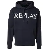 Replay Sweatshirt nachtblauw / wit
