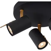 Lucide Opbouwspot Grony - Zwart - 23cm - 3xgu10
