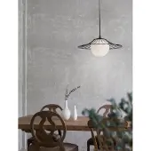 Nova Luce Zwarte hanglamp Fly Ø 36cm