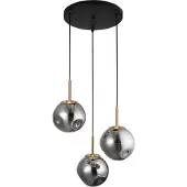 Nova Luce Hanglamp Spada 3-lichts grijs met goud
