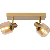 Lucide BJORN - Plafondspot (Plafondlamp) - 2xE14 - Mat Goud / Messing