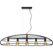 Lucide DIKRA - Hanglamp - 5xE27 - Zwart
