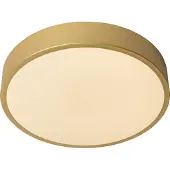 Lucide UNAR - Plafonnière - Ø 30 cm - LED Dimb. - 1x18W 2700K - Mat Goud / Messing