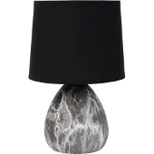 Konstsmide MARMO - Tafellamp - Ø 16 cm - 1xE14 - Zwart - Japandi