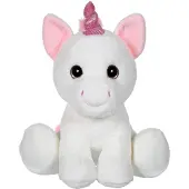 GIPSY TOYS Fluffy Witte Eenhoorn Speelgoed met Gipsy Ogen - 40 cm