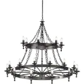 Elstead Lighting LED Kroonluchter | 18X E14 Max 60W | Dimbaar | Graphite Black