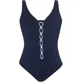 Sunflair Badpak donkerblauw / wit