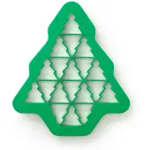 Lékué Koekjes Uitsteekvorm Kerstboompjes - Green