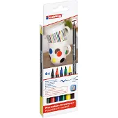 Edding 4200 porselein-penseelstiften family 6 stuks (1 - 4 mm penseelpunt)