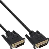 InLine DVI-D aansluitkabel Premium, digitaal 24+1 male / male, Dual Link, 15m