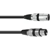 Omnitronic 30220595 XLR Verbindingskabel [1x XLR-stekker 3-polig - 1x XLR-bus 3-polig] 30.00 m Zwart