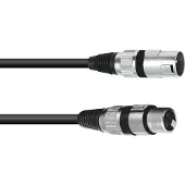 Omnitronic 30220590 XLR Verbindingskabel [1x XLR-stekker 3-polig - 1x XLR-bus 3-polig] 25.00 m Zwart