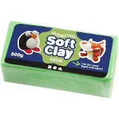 Creativ Company Zachte klei - neon groen, 500gr.