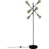 Näve Staande lamp Modo E27 max. 40 W, incl. Tipschakelaar/voetschakelaar, kleur: zwart, goudkleur (1 stuk)