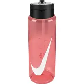 Nike TR Renew Recharge Straw Bidon 700ML Lichtrood Zwart Wit