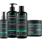 Kerargan - Hydraterende Set Shampoo, Conditioner, Masker & Serum met Kokosolie 1600 ml