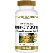 Golden naturals B12 3000mcg Zuigtabletten