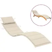 vidaXL Ligbedkussen 186x58x4 cm oxford stof crèmekleurig