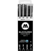 Molotow Blackliner Permanent Set 3 breit 4-teilig
