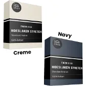 Fresh & Co Hoeslaken - Katoen Jersey Stretch - Crème 190/200 x