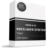 Fresh & Co Topper Hoeslaken - Katoen Jersey Stretch - Wit 180 x 200