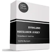 Byrklund Hoeslaken Katoen - Jersey Stretch - Wit 180 x 220 cm